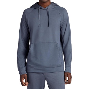 Gaiam Men’s Zen Flex Pullover Hoodie, Standard Fit, Stretch Midweight Terry Material(Cool Grey Heather)