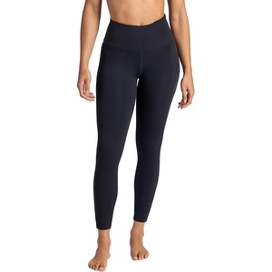 Gaiam Women’s Om High Rise Salutations 7/8 Legging, Slim Fit, 25” Inseam, Moisture-Wicking(Black (Tap Shoe))