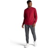 Gaiam mens Namaste Crewneck Top, Relaxed Fit, Stretch Heavyweight Terry Material(Biking Red)