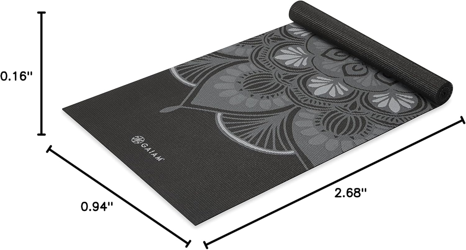 image:imageGaiam Yoga Mat Classic Print 4mm NonSlip MatMystic Ink