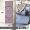 Gaiam Yoga Mat Classic Print, 4mm Non-Slip Mat(Here & Now Dusty Rose)