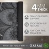 Gaiam Yoga Mat Classic Print, 4mm Non-Slip Mat(Mystic Ink)
