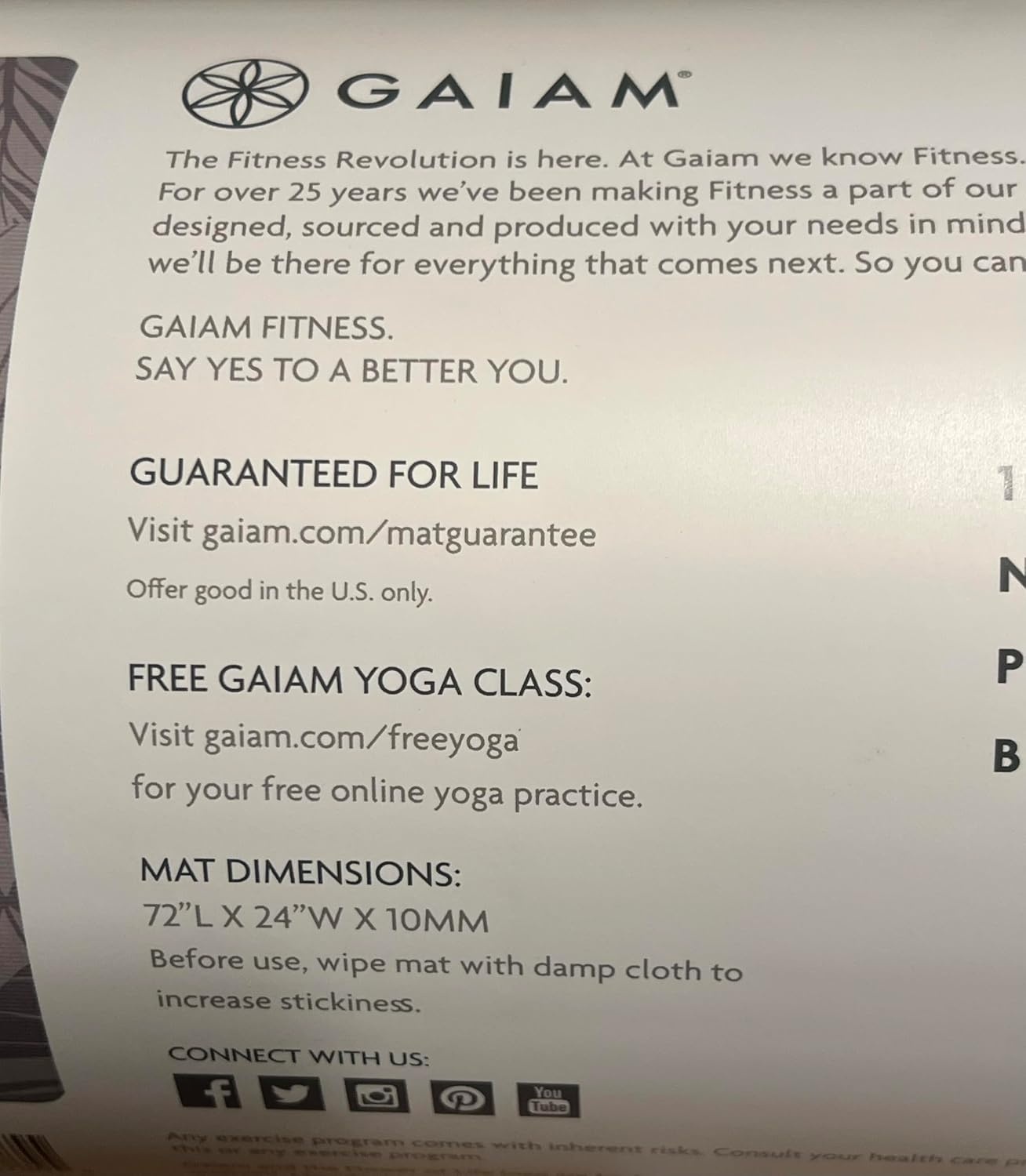 image:imageGaiam Printed Fitness Mat 10mm