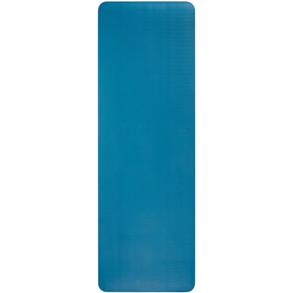 image:imageGaiam ExtraThick Yoga Fitness Mat and Exercise Mat with NonSlip Texture and Easy Carry Strap  Ideal for Floor Workouts and Everyday Yoga  Supportive and Portable Blue 10mm