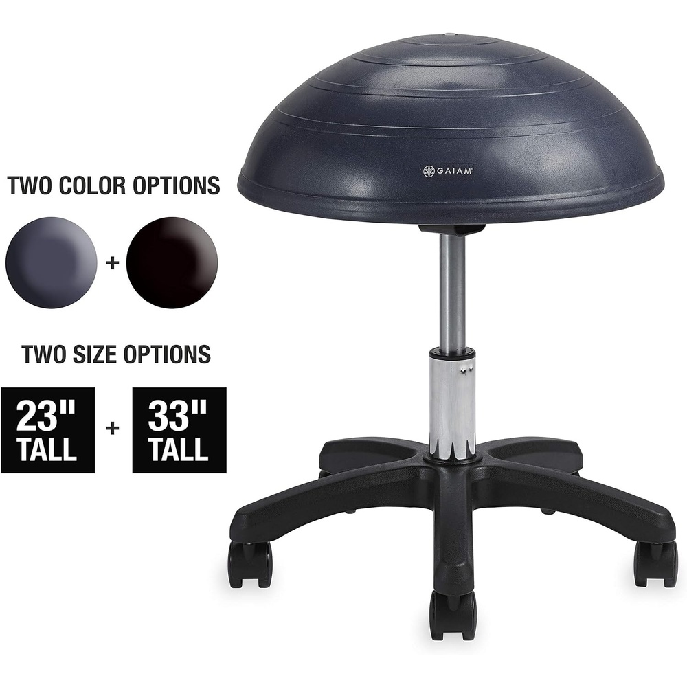 image:imageGaiam Balance Ball Chair Stool HalfDome Stability Ball Adjustable Tall Office