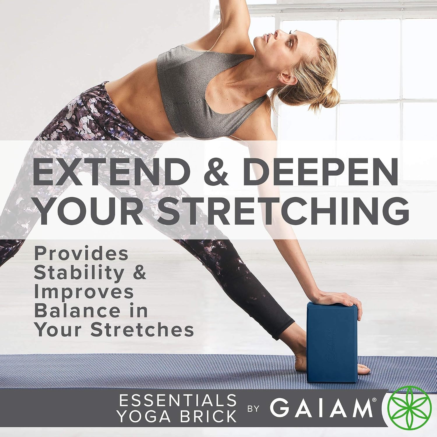 image:imageGaiam Essentials Yoga Mat Set for Beginners Kit Includes Premium Yoga Mat 72Long x 24W x 6mm Thick with Yoga Mat Carrier Sling Yoga Block 2 Pack 6ft Yoga Strap Hot Yoga Towel