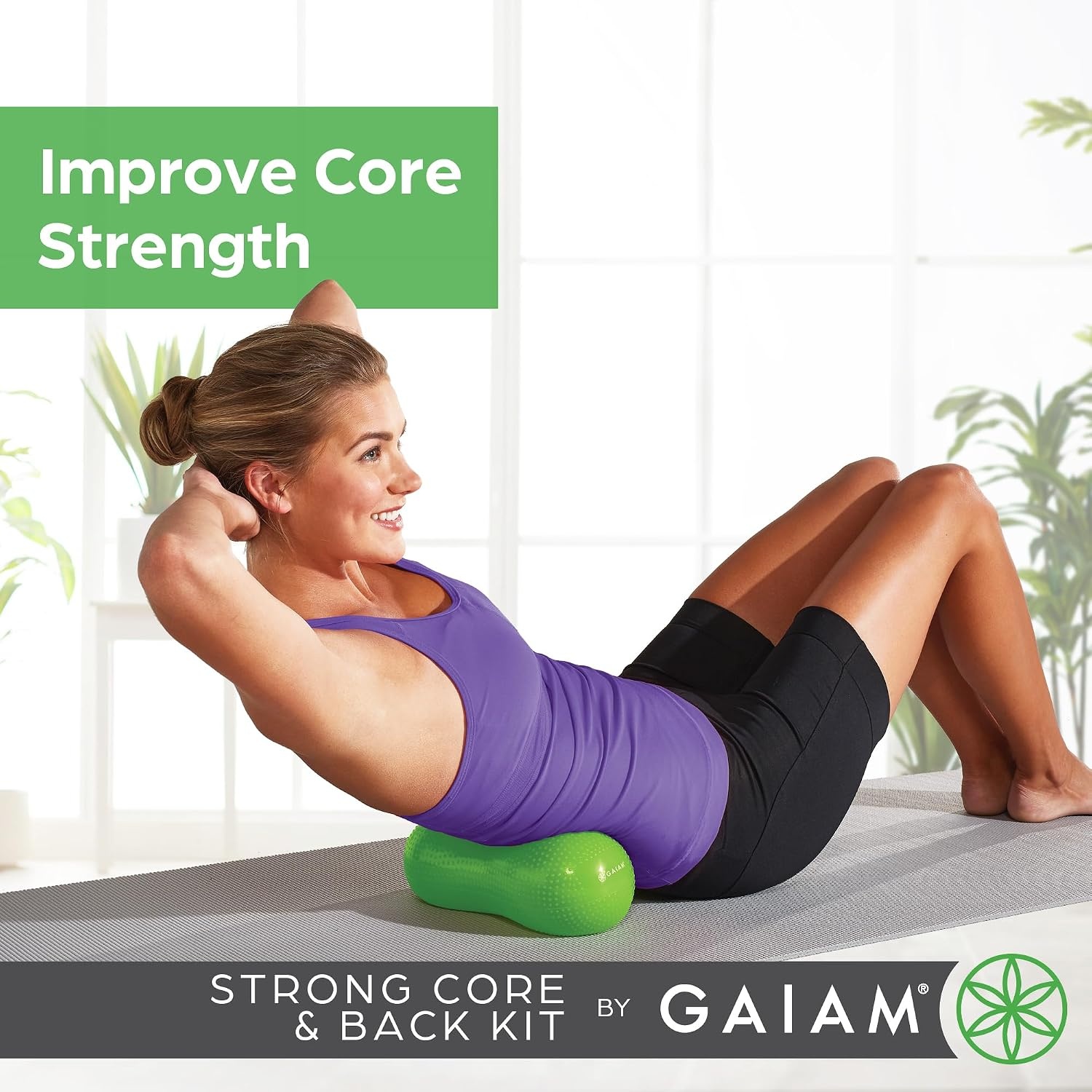image:imageGaiam Restore Strong Core amp Back Care Massage Kit Green Small